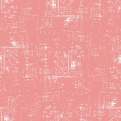 Distressed textured pattern with white scratch-like marks over a solid pink background, creating a worn, grunge effect.