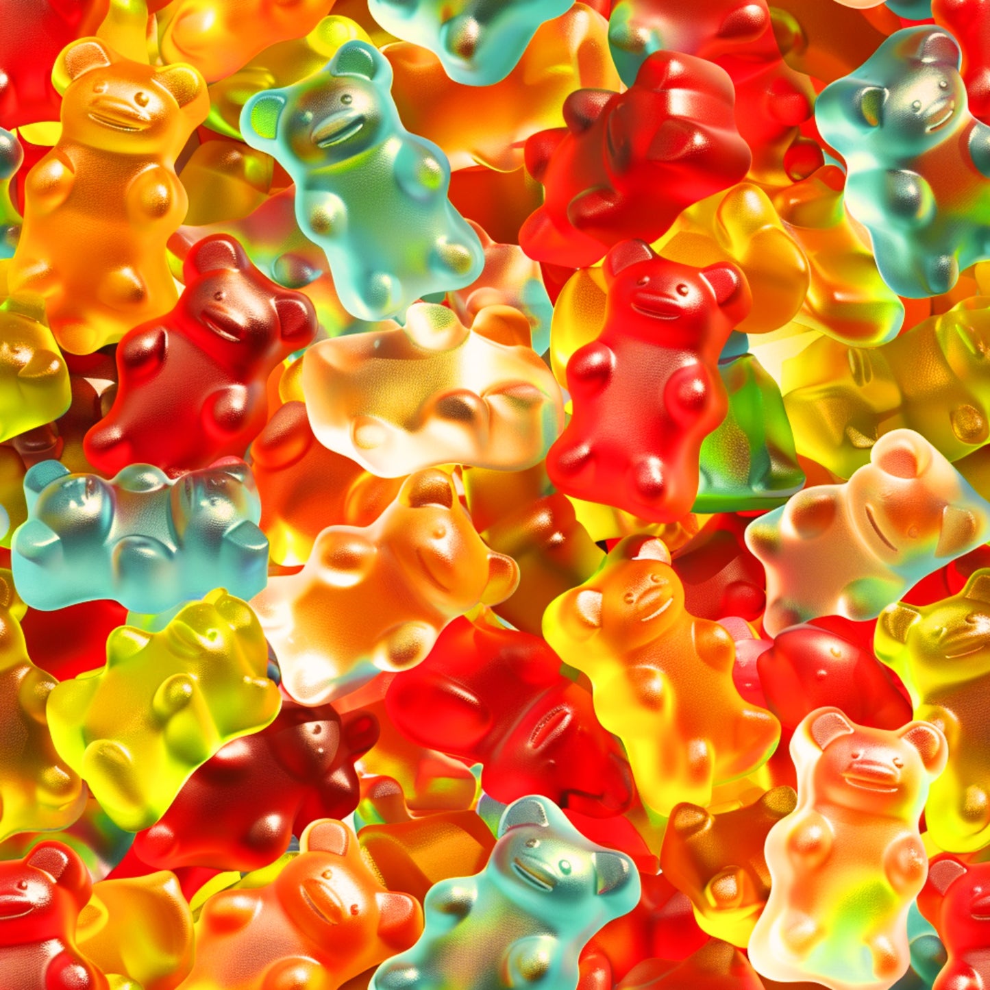 Gummy Candy Pattern 2 Quilting Cotton Fabric