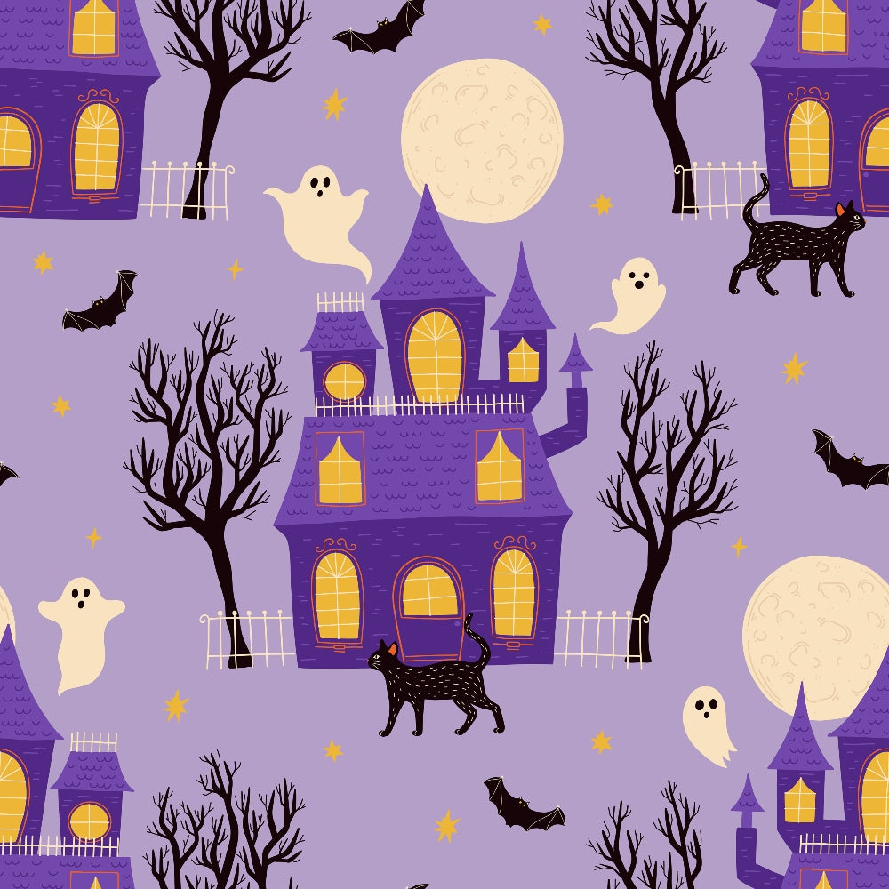 Halloween City Pattern 16 Quilting Cotton Fabric