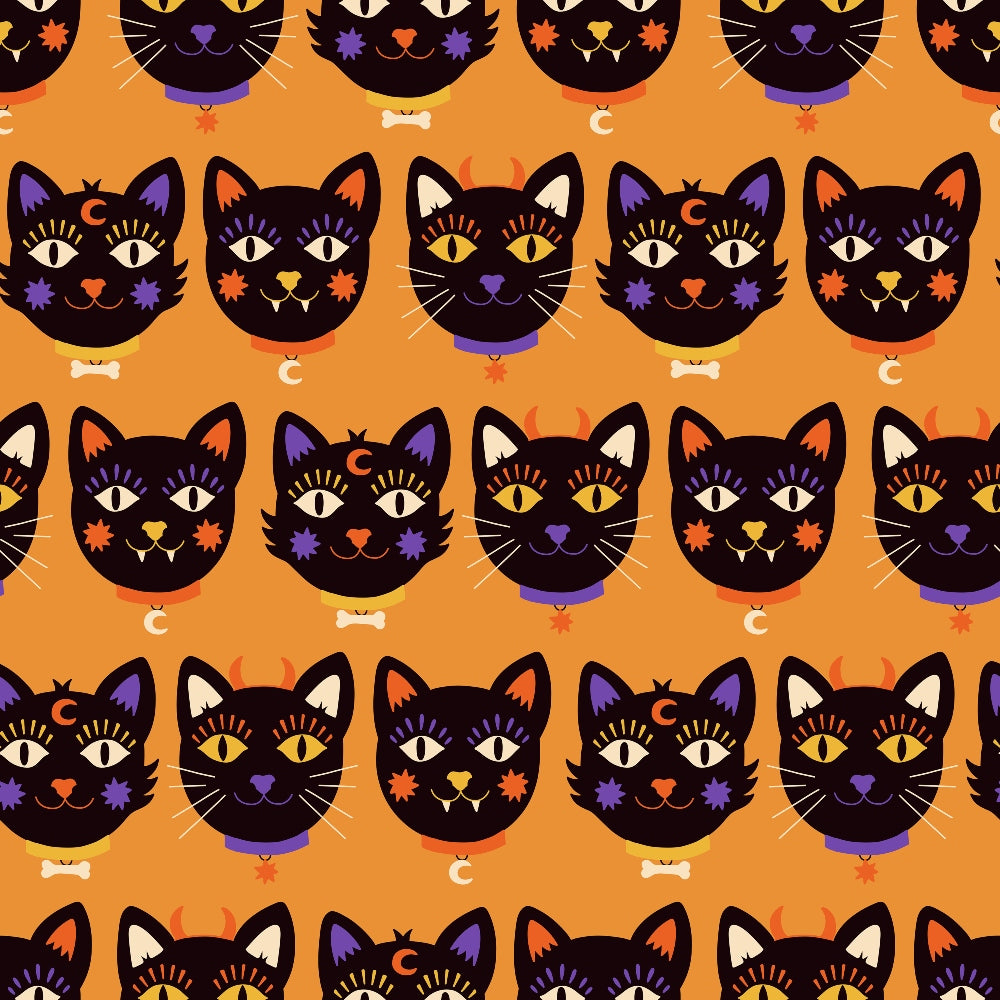 Halloween City Pattern 9 Quilting Cotton Fabric