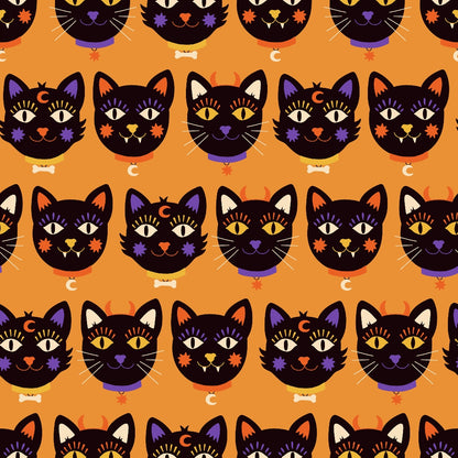 Halloween City Pattern 9 Quilting Cotton Fabric