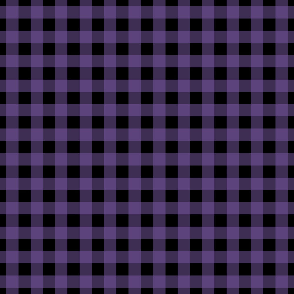 Pattern of black and purple gingham checks in a grid formation.