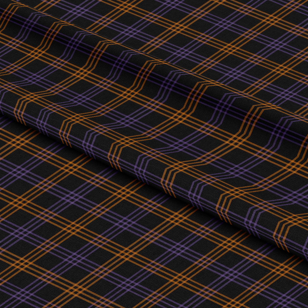 Halloween Plaid Pattern 13 Quilting Cotton Fabric