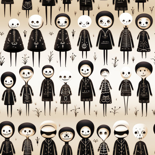 Halloween Skeleton Pattern 28 Quilting Cotton Fabric