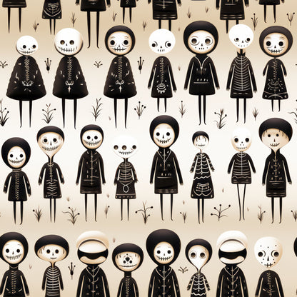 Halloween Skeleton Pattern 28 Quilting Cotton Fabric