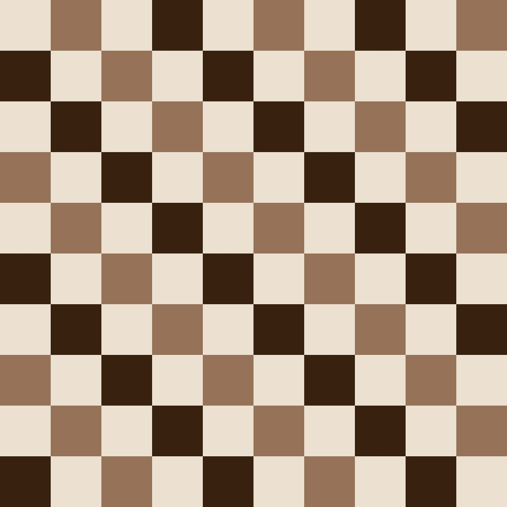 A brown and beige checkerboard pattern fills the entire image.