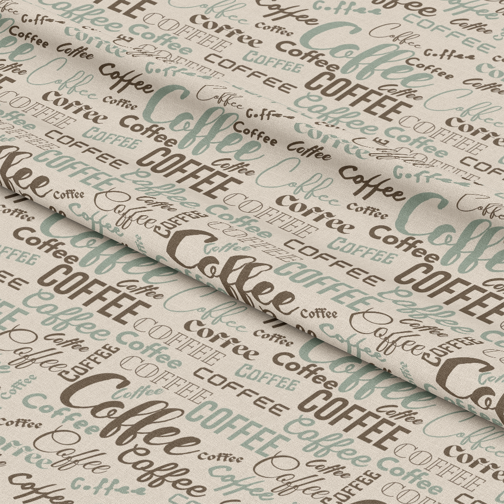 Handdrawn Coffee Pattern 10 Quilting Cotton Fabric