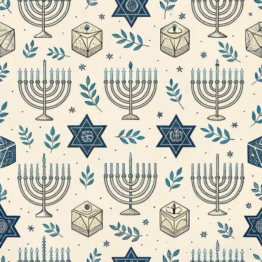 Hanukkah Pattern 13 Quilting Cotton Fabric
