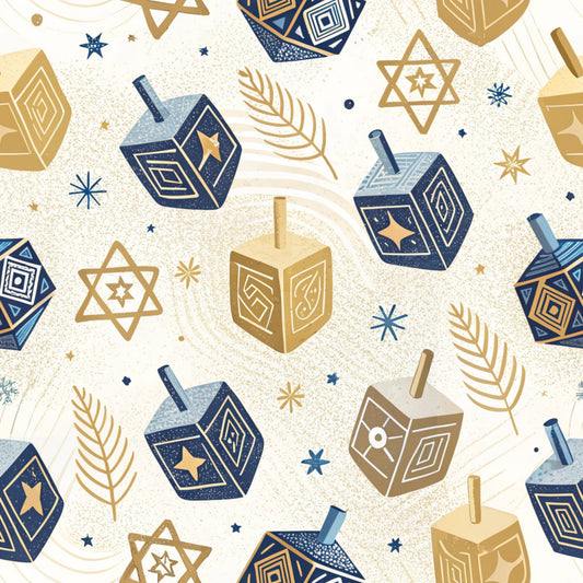 Hanukkah Pattern 19 Quilting Cotton Fabric