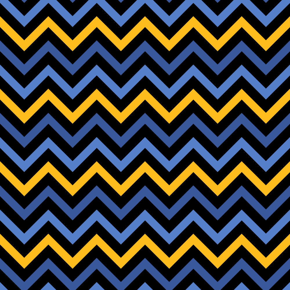 A zigzag pattern featuring alternating blue, yellow, and black lines.