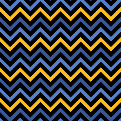 A zigzag pattern featuring alternating blue, yellow, and black lines.