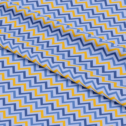 Happy Festival of Lights Pattern 14 Blue Quilting Cotton Fabric