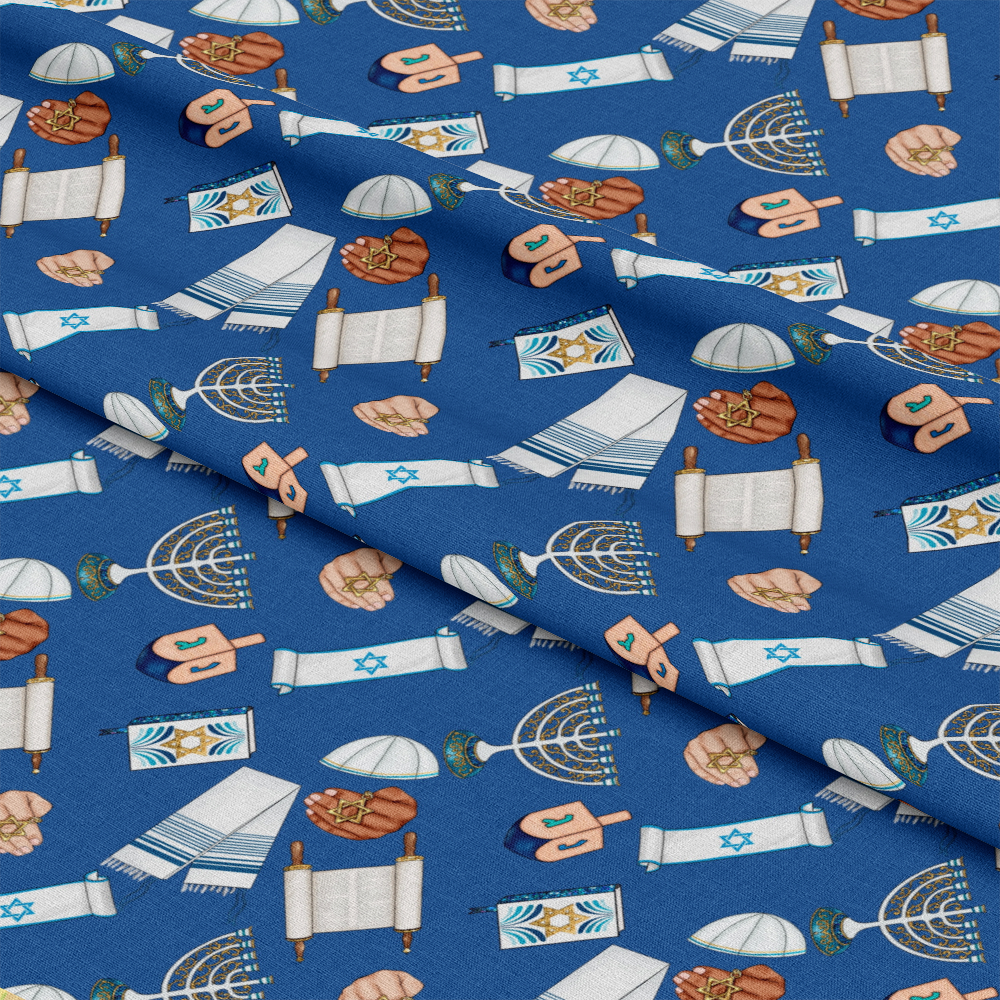 Shabbat Shalom Pattern 5 Quilting Cotton Fabric