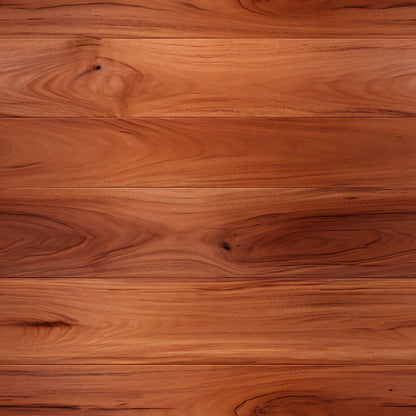 Wooden surface with smooth, natural grains and knots, displaying various shades of brown and subtle textures.