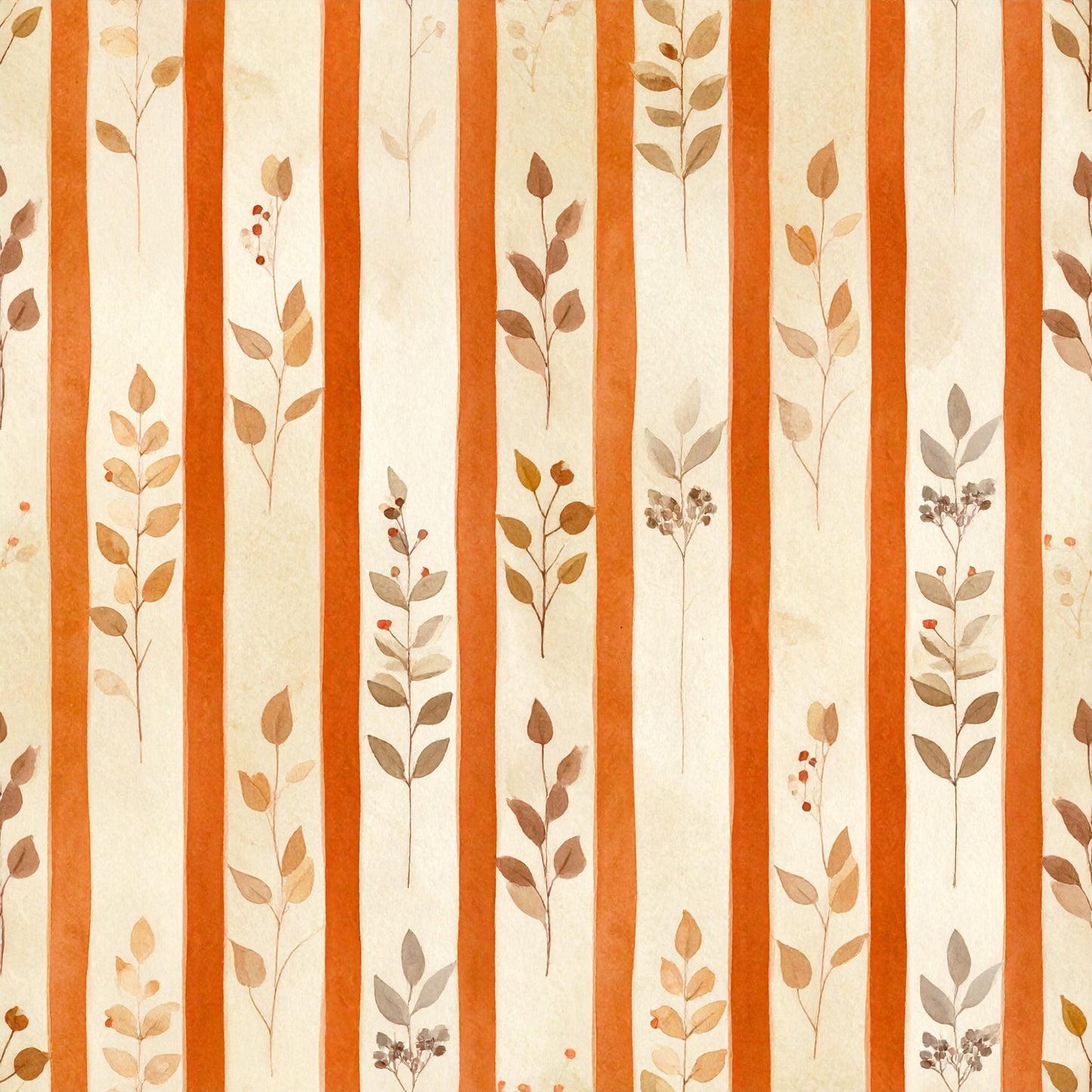 Harvest Pumpkin And Florals Pattern 16 Quilting Cotton Fabric