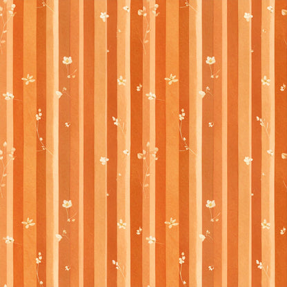 Harvest Pumpkin And Florals Pattern 23 Quilting Cotton Fabric