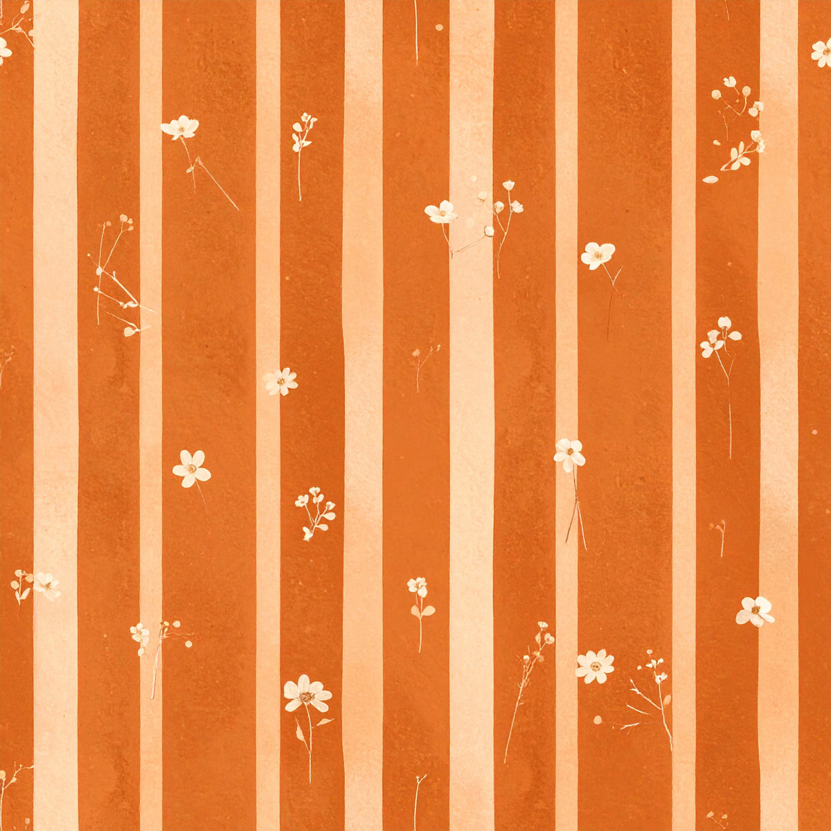 Harvest Pumpkin And Florals Pattern 25 Quilting Cotton Fabric