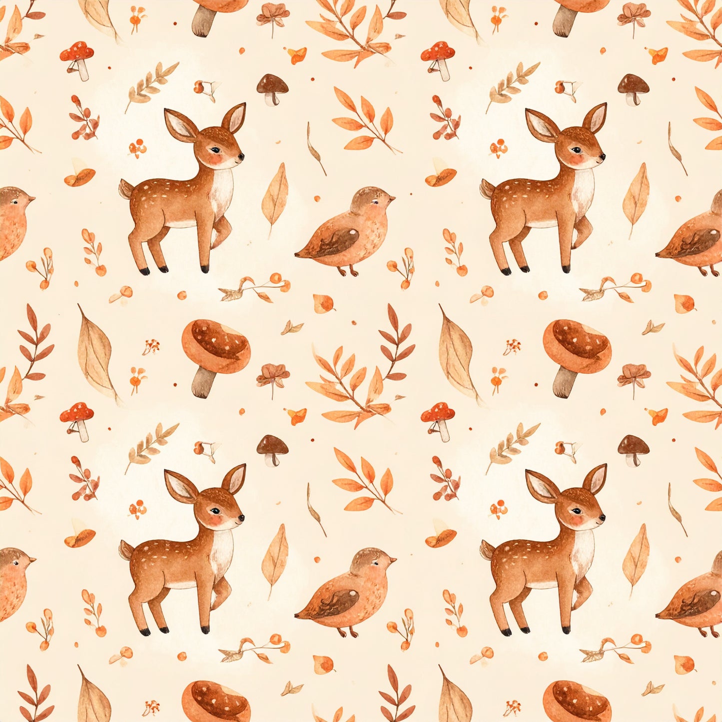 Harvest Pumpkin And Florals Pattern 29 Quilting Cotton Fabric