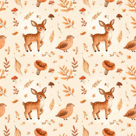 Harvest Pumpkin And Florals Pattern 29 Quilting Cotton Fabric