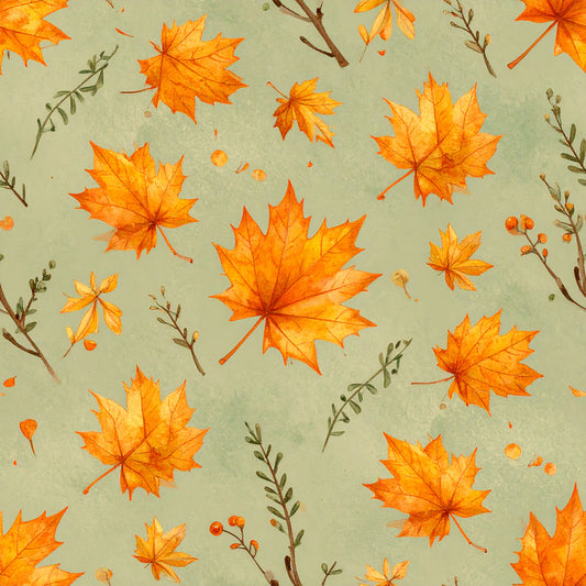 Harvest Pumpkin And Florals Pattern 9 Quilting Cotton Fabric