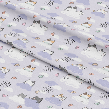 Hello Spring Cats Pattern 4 Quilting Cotton Fabric