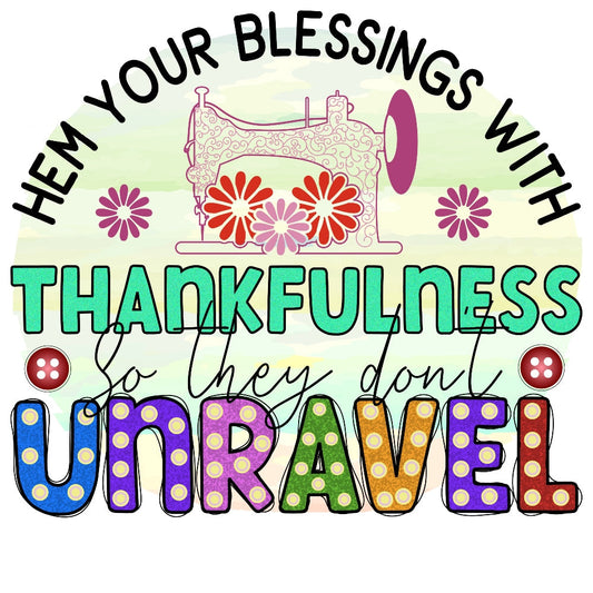 Hem Your Blessings Fabric Panel