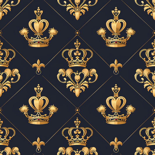 Henrys Crowns Pattern 1 Quilting Cotton Fabric