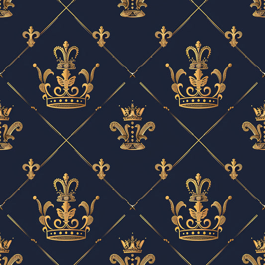 Henrys Crowns Pattern 10 Quilting Cotton Fabric
