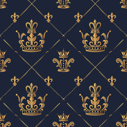 Henrys Crowns Pattern 10 Quilting Cotton Fabric