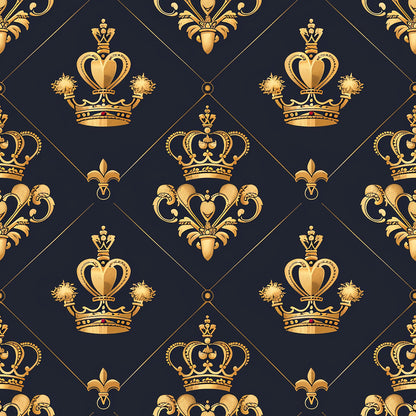 Henrys Crowns Pattern 1 Quilting Cotton Fabric