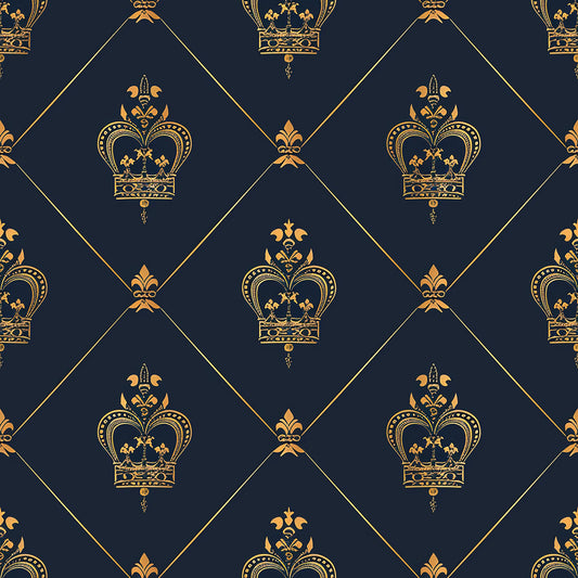 Henrys Crowns Pattern 2 Quilting Cotton Fabric