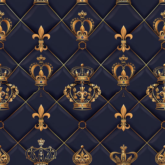 Henrys Crowns Pattern 3 Quilting Cotton Fabric