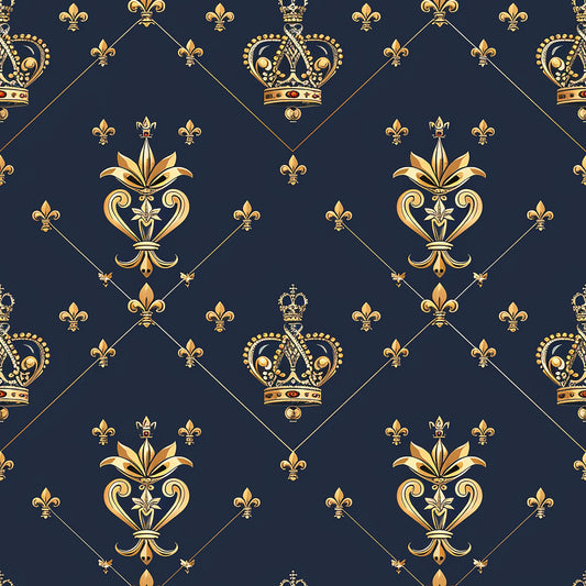 Henrys Crowns Pattern 4 Quilting Cotton Fabric