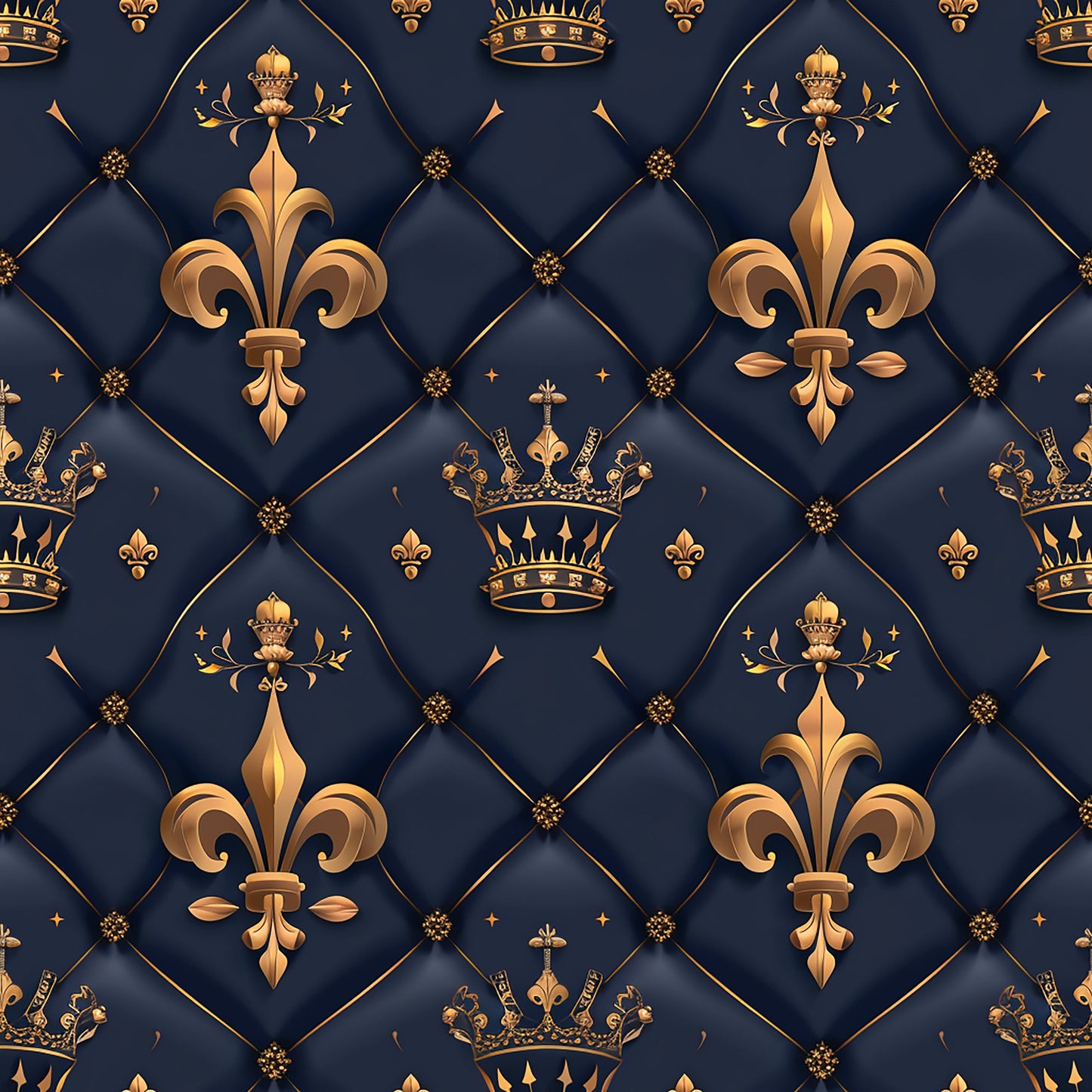 Henrys Crowns Pattern 8 Quilting Cotton Fabric