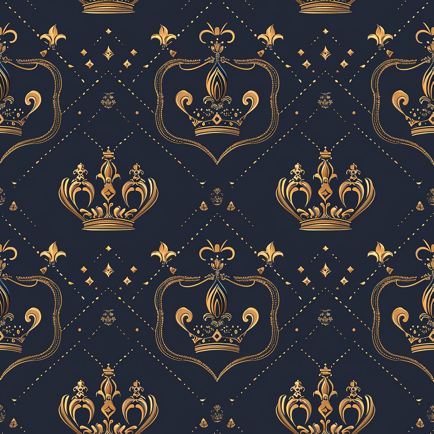Henrys Crowns Pattern 9 Quilting Cotton Fabric