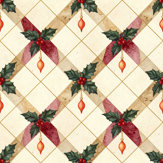 Highland Plaid Christmas Pattern 13 Quilting Cotton Fabric