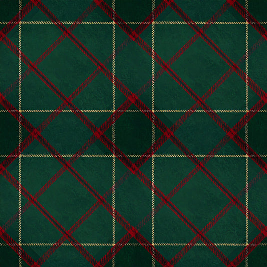 Highland Plaid Christmas Pattern 21 Quilting Cotton Fabric