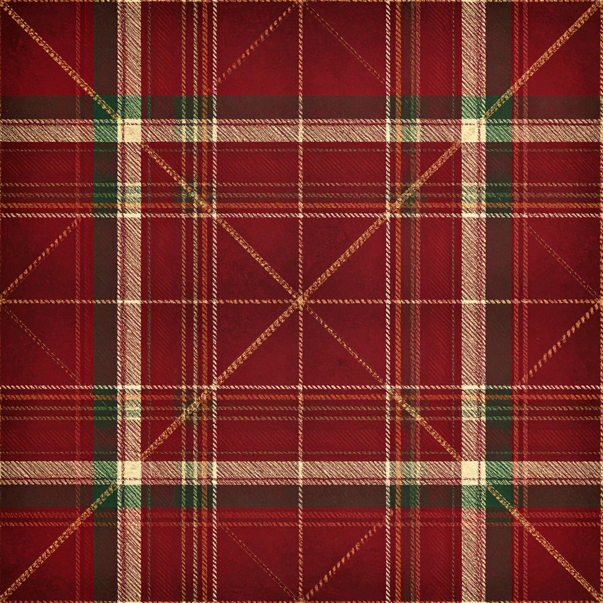 Highland Plaid Christmas Pattern 3 Quilting Cotton Fabric