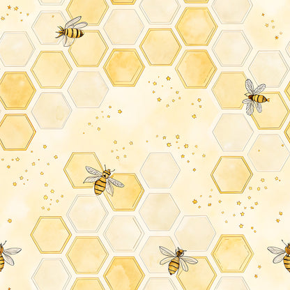 Honey Bee Pattern 10 Quilting Cotton Fabric