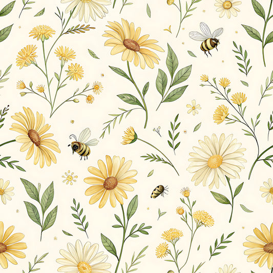 Honey Bee Pattern 17 Quilting Cotton Fabric
