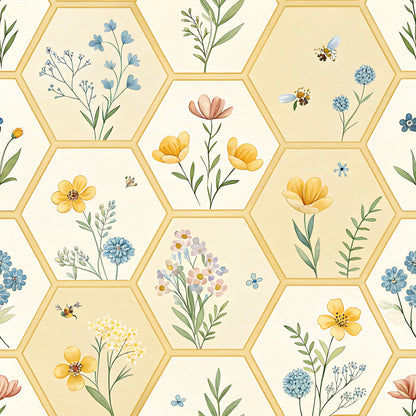Honey Bee Pattern 18 Quilting Cotton Fabric