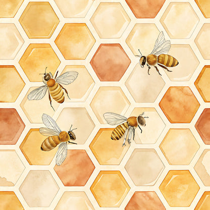 Honey Bee Pattern 2 Quilting Cotton Fabric