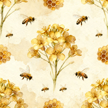 Honey Bee Pattern 3 Quilting Cotton Fabric