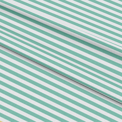 Horizontal Stripes Mint Quilting Cotton Fabric