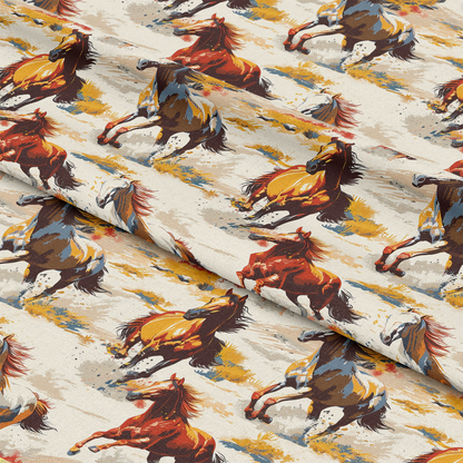 Horse Parade Pattern 6 Quilting Cotton Fabric
