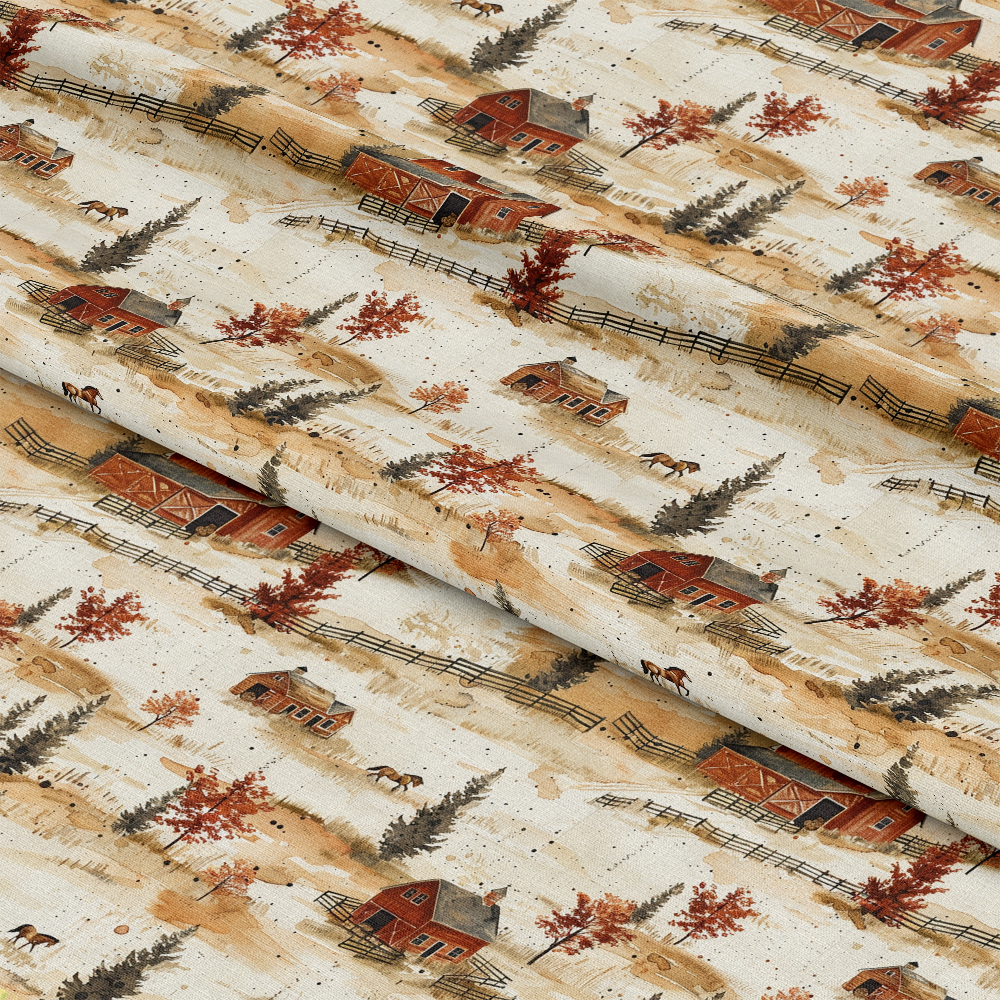 Horse Ranch Pattern 2 Quilting Cotton Fabric