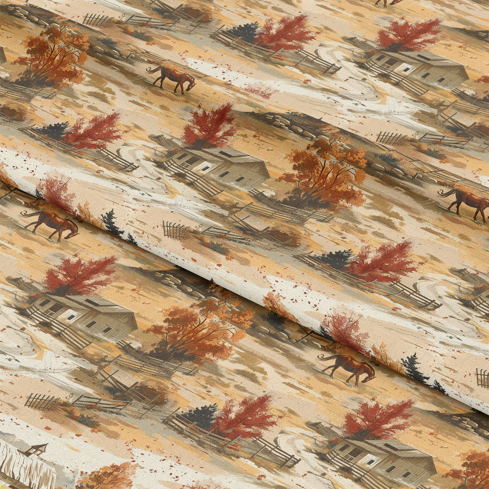 Horse Ranch Pattern 3 Quilting Cotton Fabric