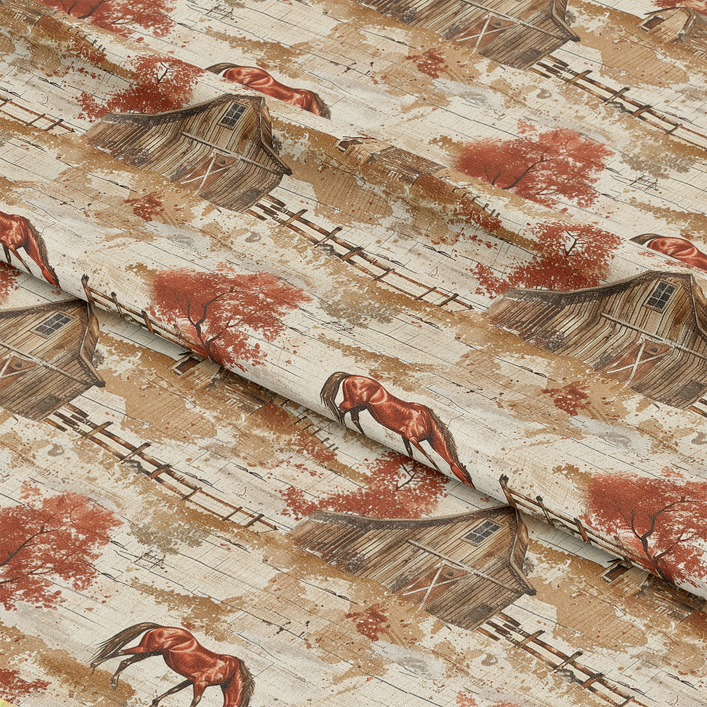 Horse Ranch Pattern 6 Quilting Cotton Fabric