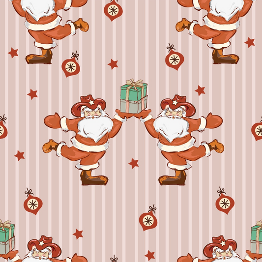 Howdy Santa Pattern 1 Quilting Cotton Fabric