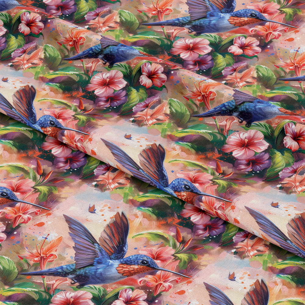 Hummingbirds in Spring Pattern 13 Quilting Cotton Fabric